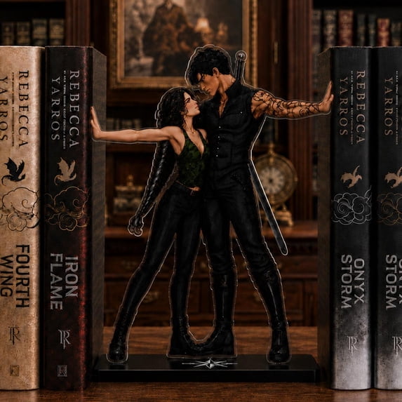 Violet and Xaden Bookend Standee, Fourth Wing Inspired Acrylic ...