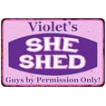 thumbnail image 1 of Violet's Purple & Pink SHE SHED Vintage Sign 8x12 Woman Wall Decor 108120040299, 1 of 1