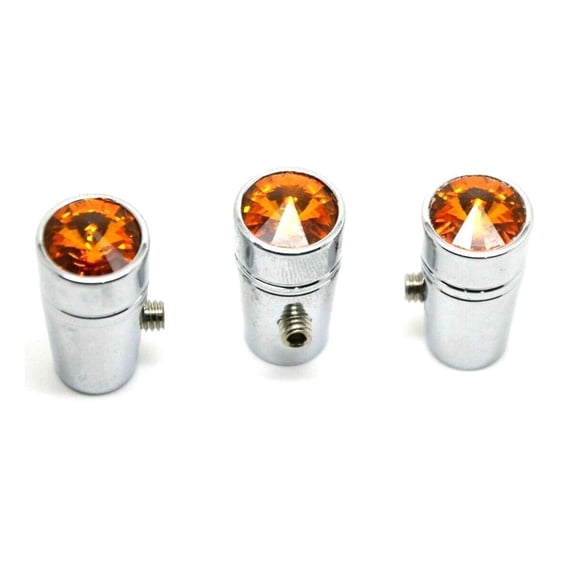 VioletLisa 3-Pack Toggle Switch 1" Extension with Amber Crystal Dashboard Aluminum