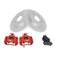 thumbnail image 1 of VioletLisa Rear Brake Pad & Rotor Kit Ceramic Red 5 Piece for Chrysler for Town & Country 2008-2012,for Dodge for Grand Caravan 2008-2012,for Ram for C/V 2012,for VW for Routan 2009-2012, 1 of 10