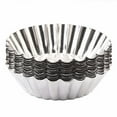thumbnail image 1 of Violete 50 Pack Aluminum Cupcake Cake Lined Moulds, Tin Foil Baking Cups 7x5x2cm, Reusable Oven Tins for Tarts, Cookies, Pudding and Chocolate, 1 of 10