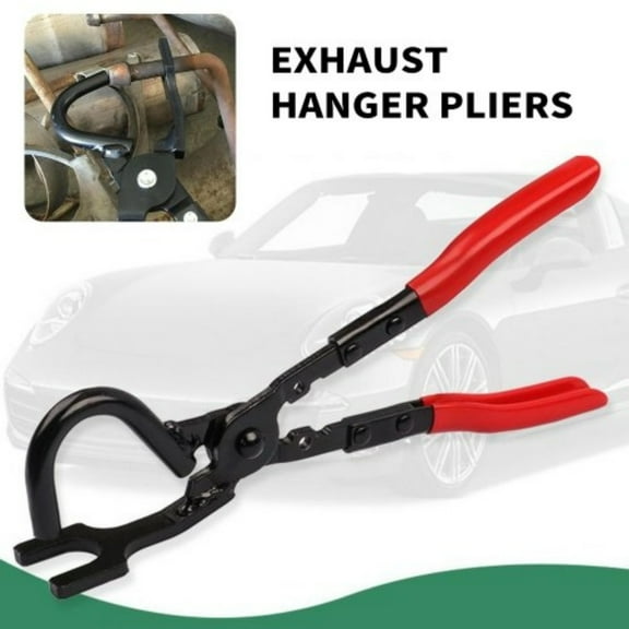 Violete Exhaust Hanger Removal Pliers Heavy Duty Alloy Tool | 11.6 Inch | Non-Slip Red Handle for Car Truck Rubber Hangers