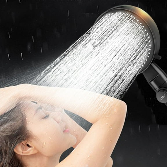 Violete Handheld Shower Head High Pressure | 4 Spray Modes | ABS Silver | 9.8 in | Hard Water Compatible | Easy Install