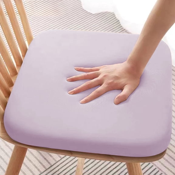 Violete Memory Foam Chair Cushion, Breathable Nonslip Seat Pad 13.78 x 13.78 in, Slow Rebound Foam for Kitchen, Restaurant, Office, Classroom or Car, Gray/Pink