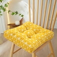 thumbnail image 1 of Violete Polyester Chair Cushion 16 x 16 x 4 in, Yellow/White/Blue, Square Seat Pad for Office Chair, Classroom Stool, Floor or Sofa, Indoor Outdoor Use, 1 of 7
