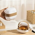 thumbnail image 1 of Violete Portable Handheld Burger Bento Box, White Plastic Lunch Container, 5.12 x 5.12 x 4.33 in, Microwave and Refrigerator , Leak Resistant Food Storage, 1 of 7