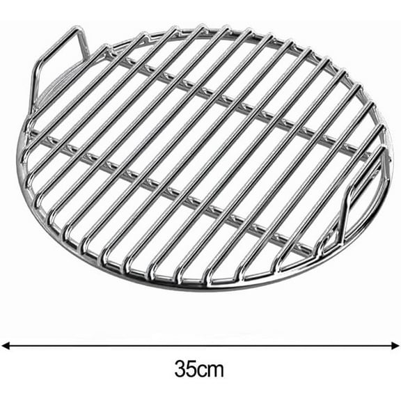 Violete Stainless Steel Round Cooking Grate BBQ Grill Grid 33cm Easy Clean Mesh Baking Tray for Camping Picnic Garden