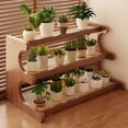 thumbnail image 1 of Violete Wooden mug rack | 3-tier countertop coffee cup organizer, brown wood, 12.2"x11.8"x7.87" | space-saving stepped design with transparent base | multi-functional display shelf for kitchen, 1 of 10