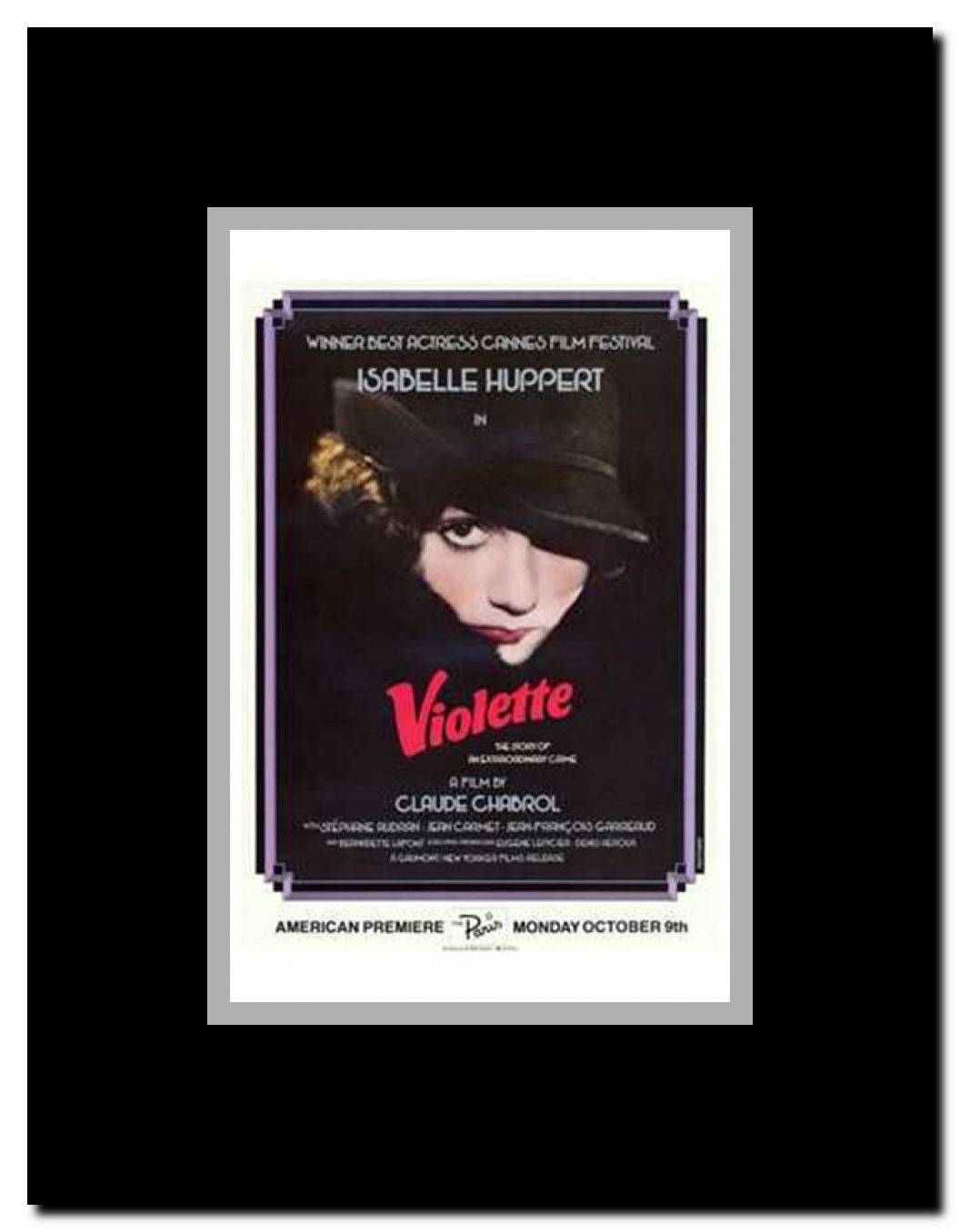 Violette Noziere Framed Movie Poster