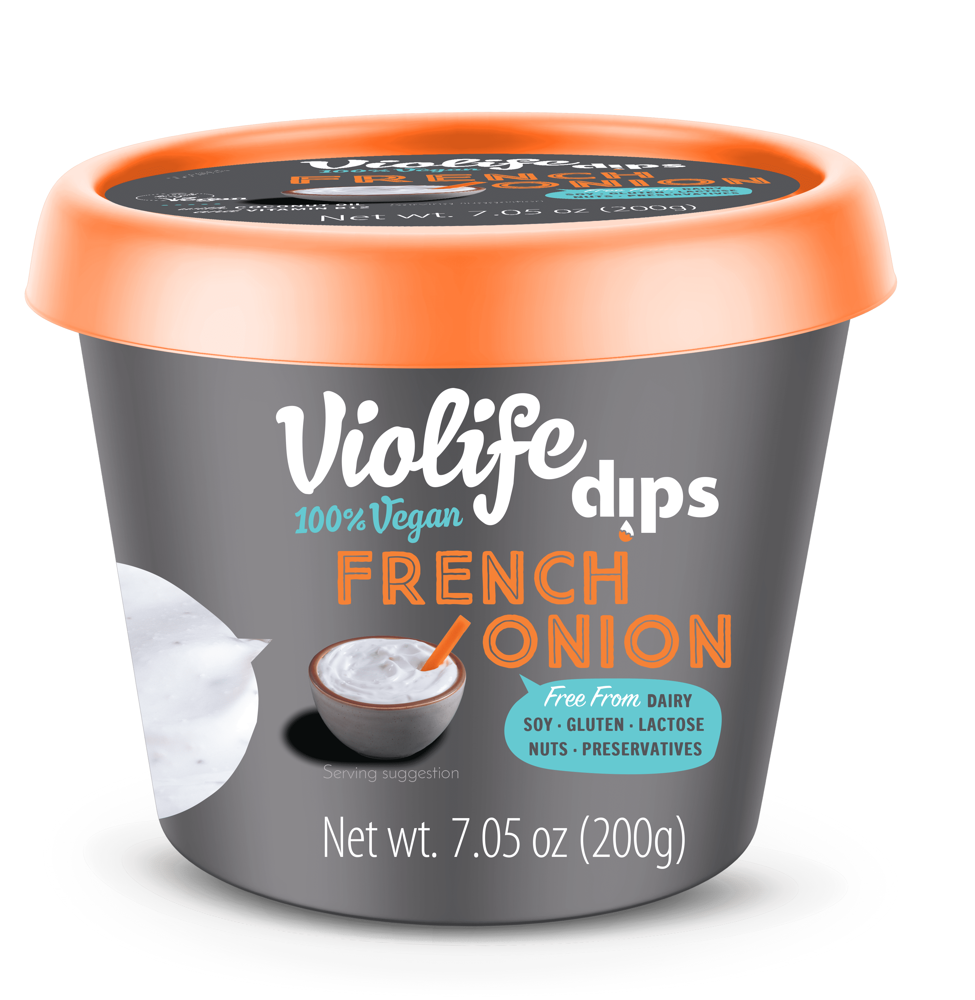 Violife French Onion Dip, DairyFree Vegan, 7.05 oz Tub (Refrigerated