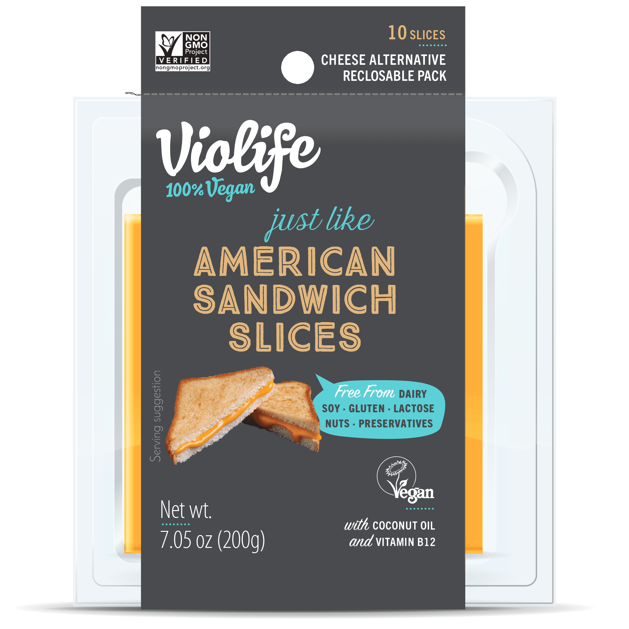 Violife Just like American Cheese Slices, DairyFree Vegan, 7.05 oz