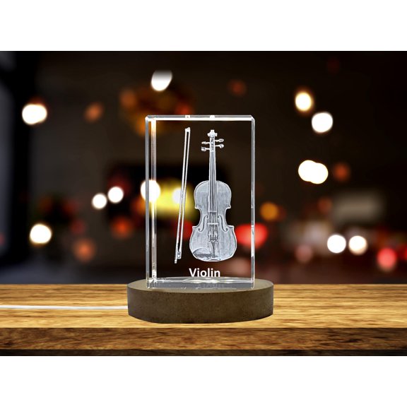 Violin 3D Engraved Crystal 3D Engraved Crystal Keepsake/Gift/Decor/Collectible/Souvenir