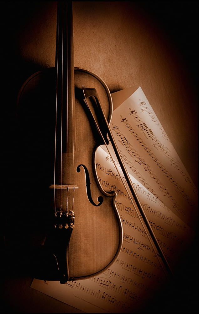 Violin And Sheet Music Canvas Art - Don Hammond Design Pics (22 x 34)