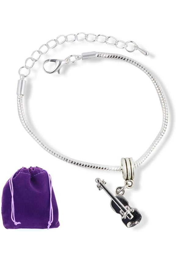 Violin Bracelet | Jewelry Shoulder Rest Bracelet for Women Student Music Teacher Graduate Party Gifts for Her Accessories Decor Fiddle Charm Gift for Girls Women Men Boys String Instrument