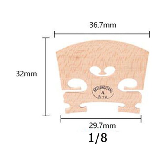 Violin Bridge Maple Full Size 1/8