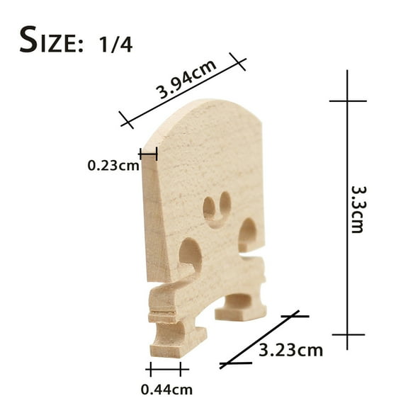 Violin Bridges Fiddle Maple Wood for 4/4-3/4-1/2-1/4-1/8 Size Musical Instrument Accessories Violin Strings Bridge Part Tools