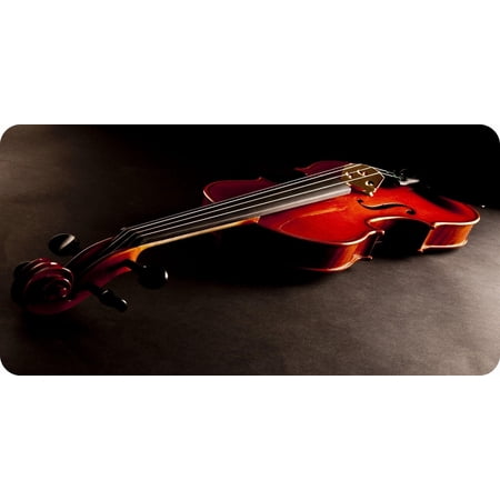 Violin Centered Photo License Plate