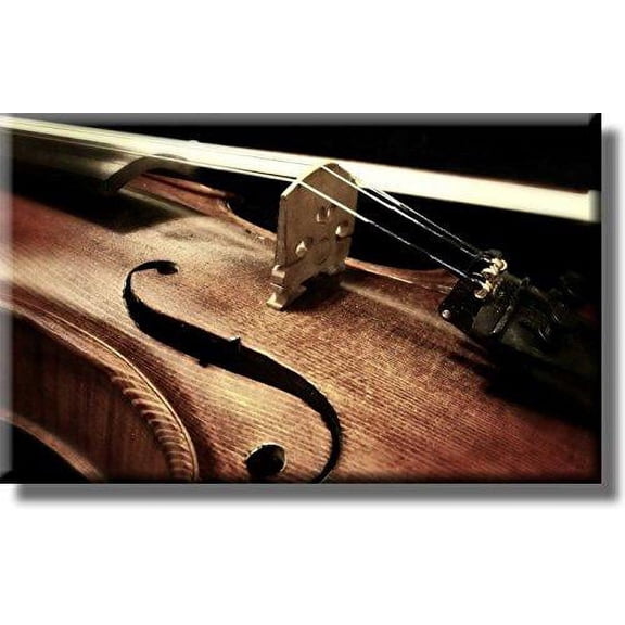 Violin Close Up Picture on Stretched Canvas, Wall Art Décor, Ready to Hang