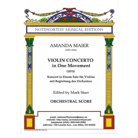 Violin Concerto in One Movement: Orchestral Score Paperback 1502862107 9781502862105 Mark Starr, Amanda Maier