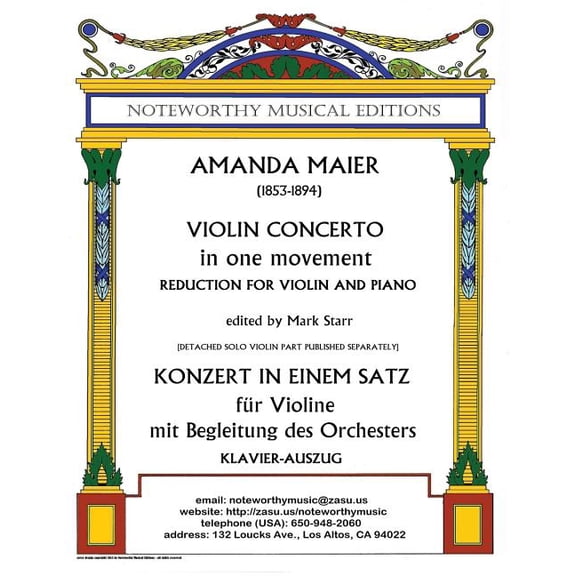 Violin Concerto in One Movement: Reduction for Violin and Piano, edited by Mark Starr (Paperback) by Mark Starr, Amanda Maier