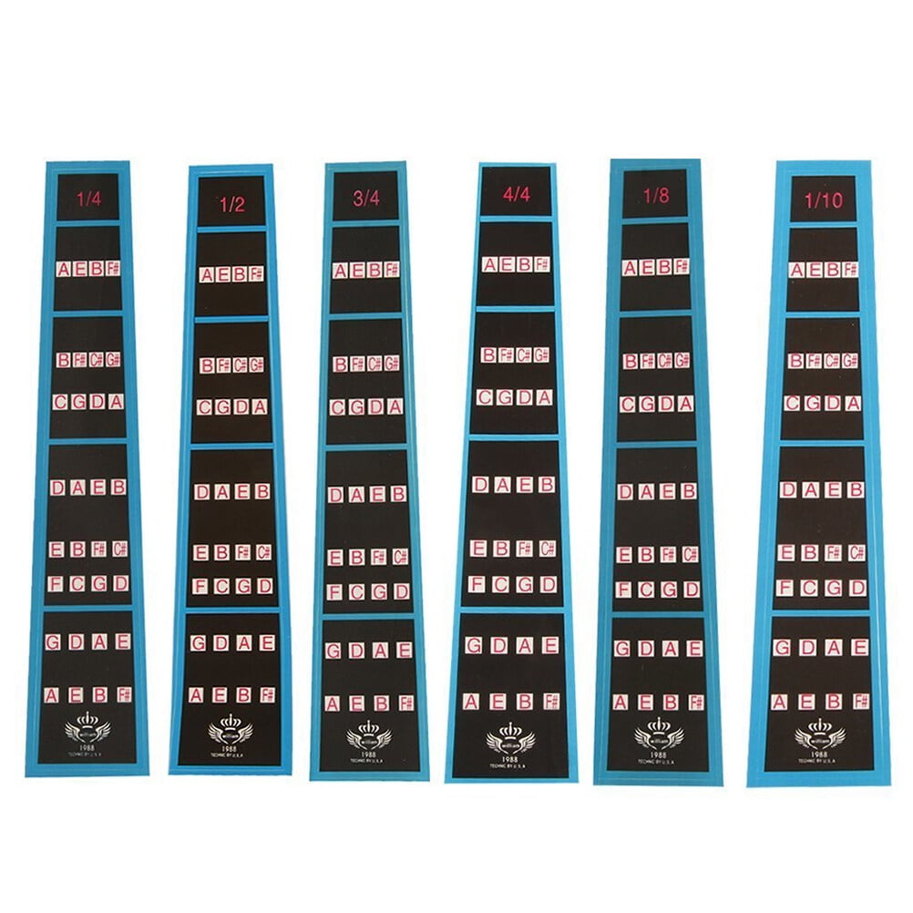 Violin Fiddle Intonation Stickers Fret Marker Labels Chart 3/4