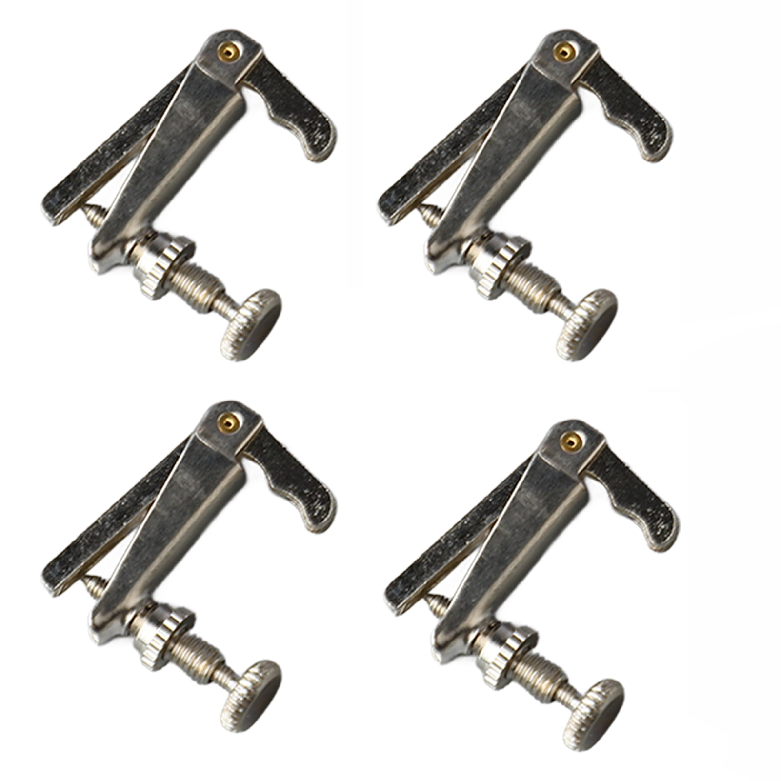 Violin Fine Tuner, 4Pcs 1/2 Violin Fine Tuner Metal Violin String