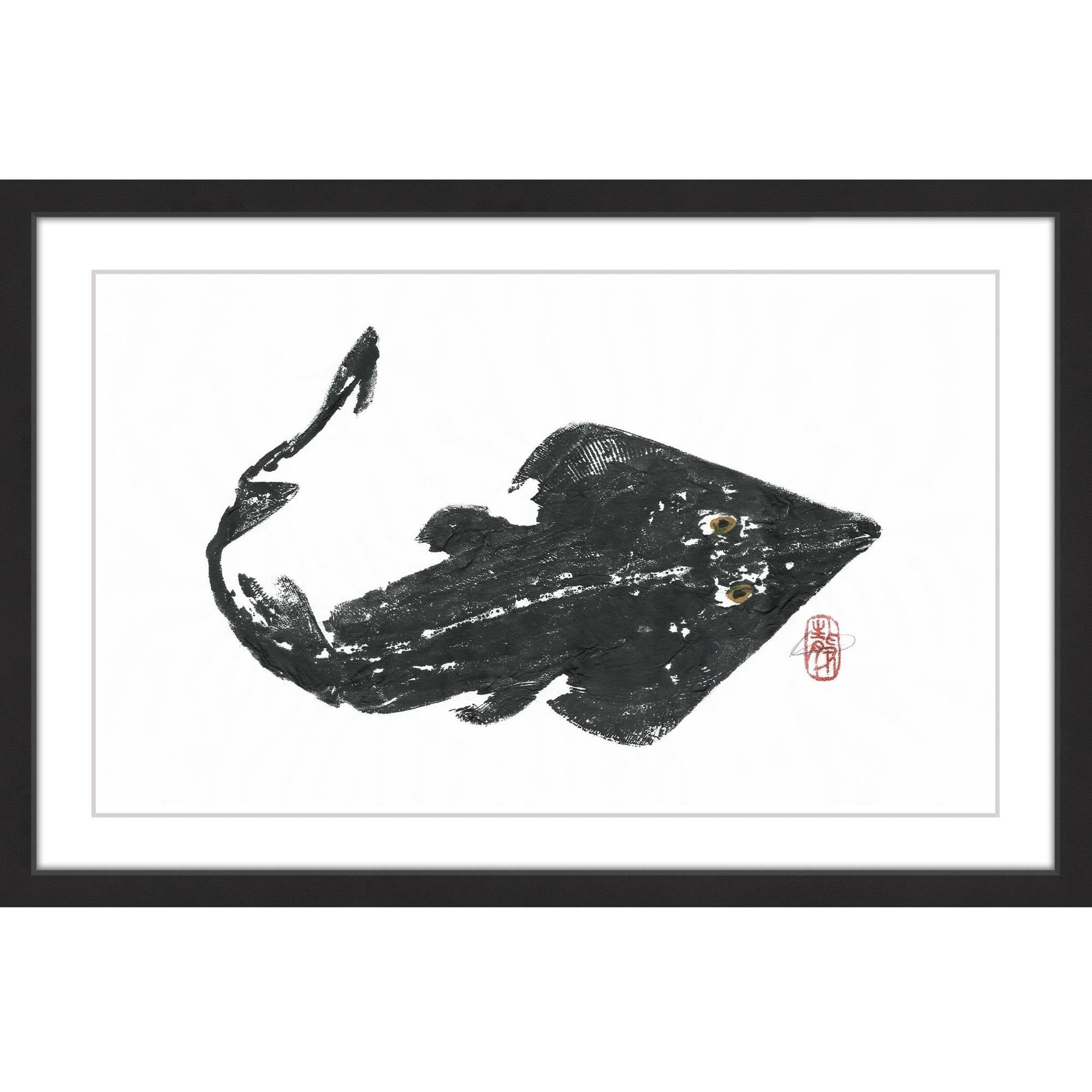 "Violin Fish" Framed Painting Print