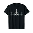 thumbnail image 1 of Violin Heartbeat Lover Heartline ECG Music Teacher School T-Shirt, 1 of 5