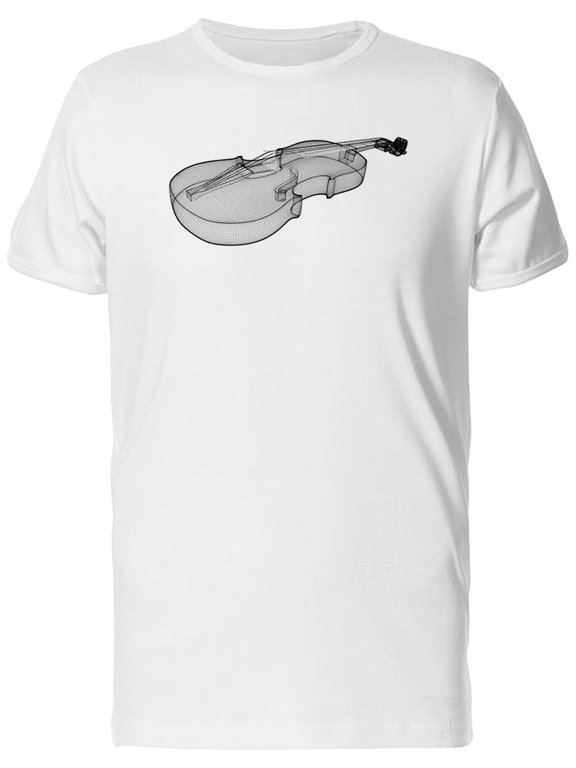 Violin In 3D Structure T-Shirt Men -Image by Shutterstock, Male Large