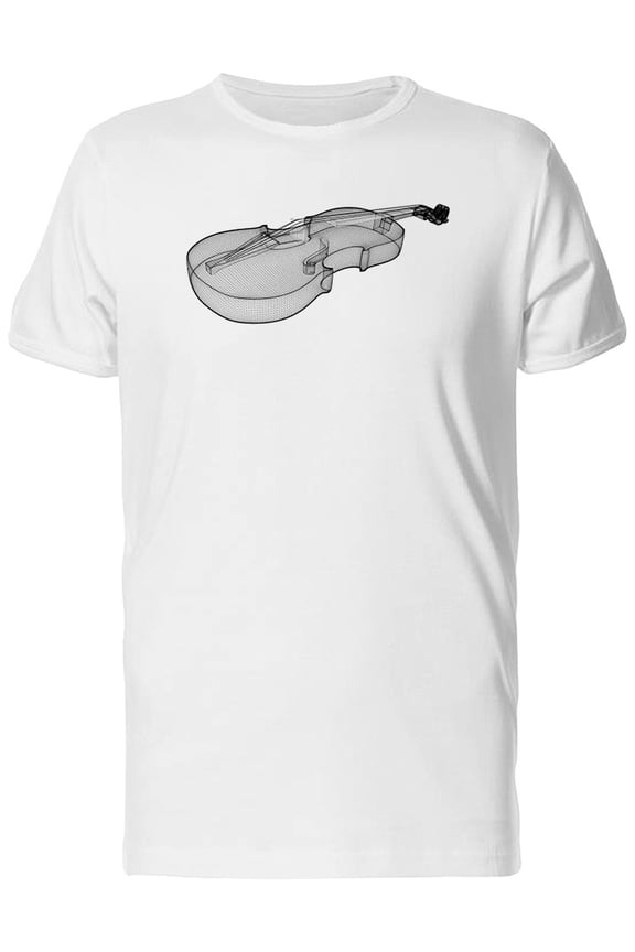Violin In 3D Structure T-Shirt Men -Image by Shutterstock, Male x-Large