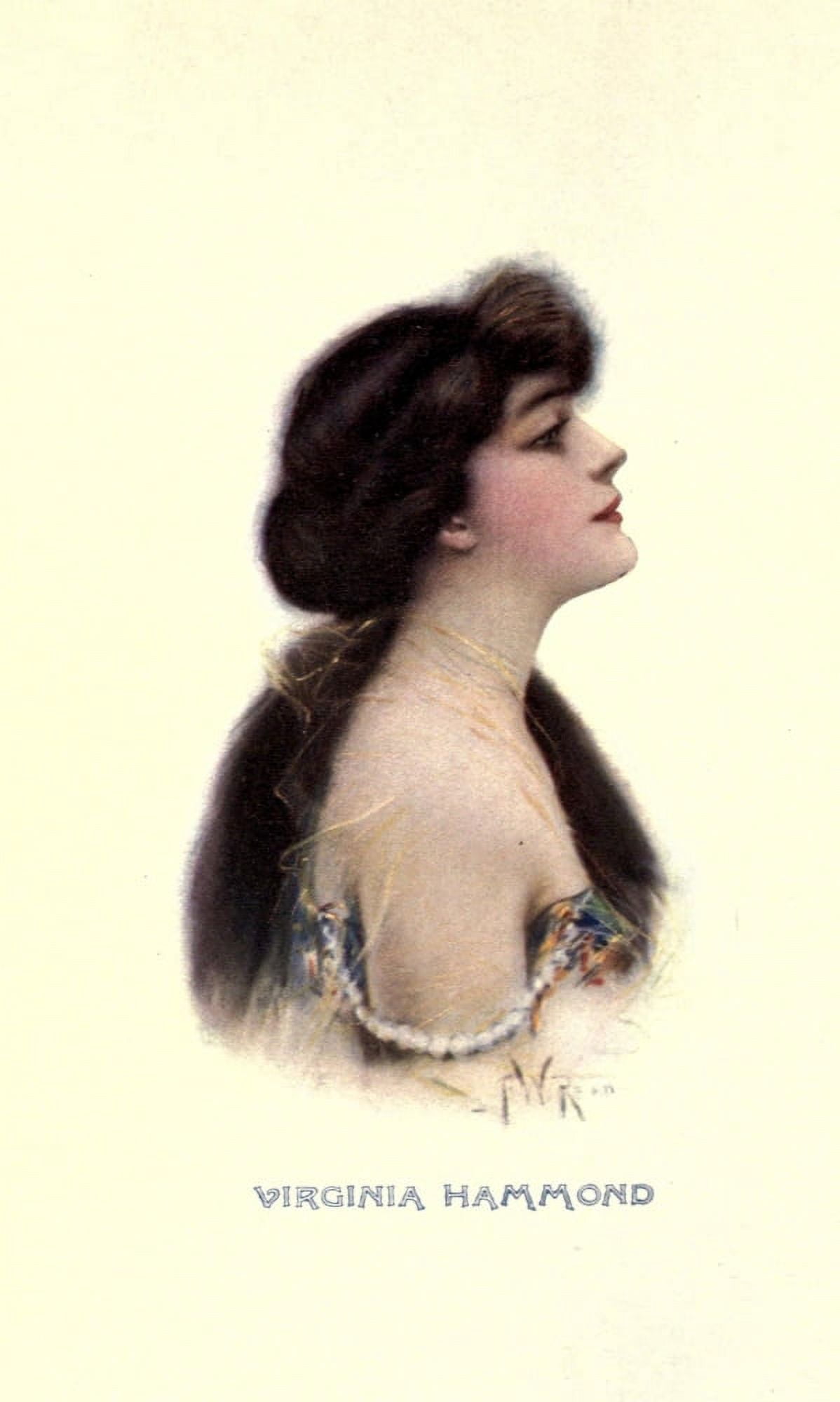Violin Lady 1916 Virginia Hammond Canvas Art - FW Read (18 x 24)