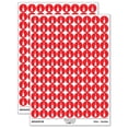 thumbnail image 1 of Violin Music Instrument Silhouette 200+ Round Stickers - Red - Matte Finish - 0.50" Size, 1 of 3