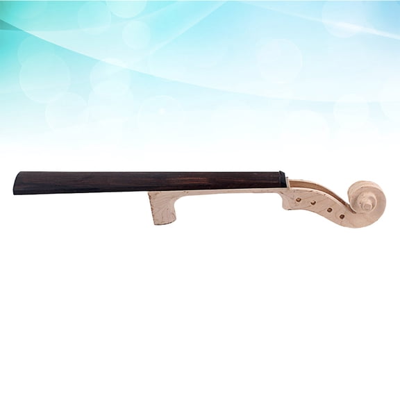 Violin Neck with Four String Holes Ebony Fingerboard Hand Carved Solid Maple