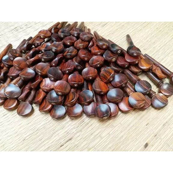 GautamMusicial Works Violin Peg Rose Wood Swiss Pegs100 pieces | Size 9-7-45 MM