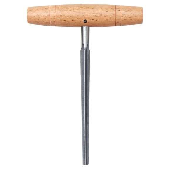 Violin Peg Hole Tapered Reamer, Steel & Beech Wood Hand Held Reamer Guitar Woodworker Cutting Tool, 4.92 in Metal Reaming Head & 4.17 in Handle