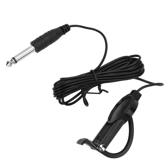Violin Pickup Clip On Design 1/4in Jack Eliminate Noise Violin Pickup Accessory Black 2.5m Cable