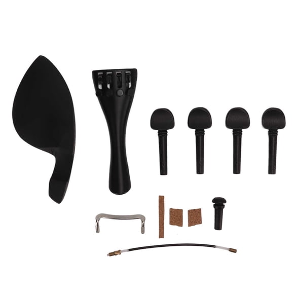 Violin Replacement Parts, Non Burrs Metal And Wood Natural Texture Violin Fiddle Accessories Kit For Maintenance