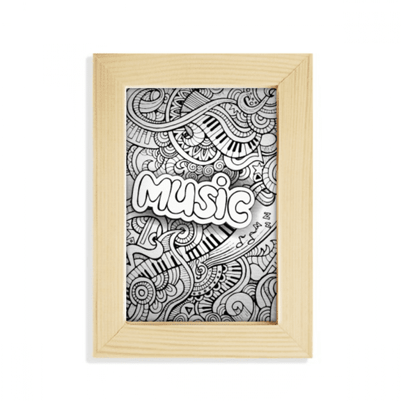 Violin Rock Music Winding Painting Desktop Display Photo Frame Picture Art Painting 5x7 inch