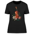 thumbnail image 1 of Violin & Roses Watercolor T-Shirt Women -Image by Shutterstock, Female Small, 1 of 2