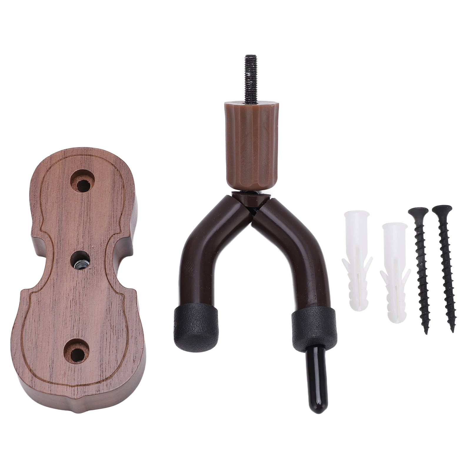 Violin Shaped Wall Mount Black Walnut Wood Colour Violins Hook Holder