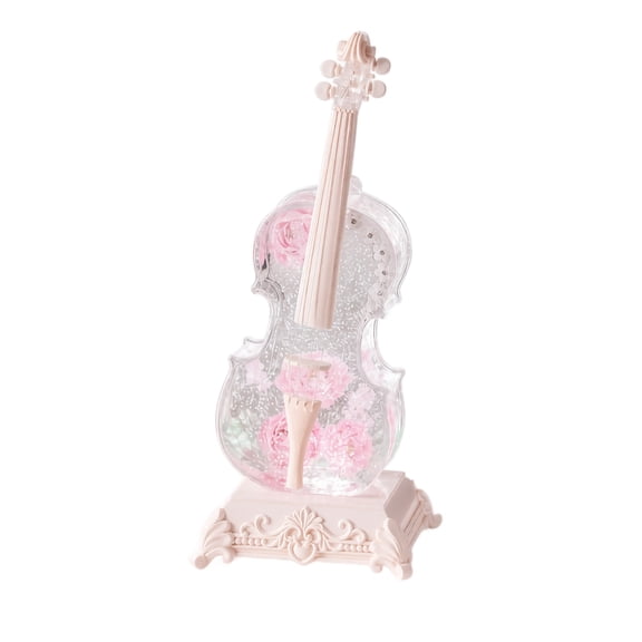 Violin Snow Globe Music Box, Bluetooth Musical Box with Snowing Effect for Home Decor and Holiday Gift