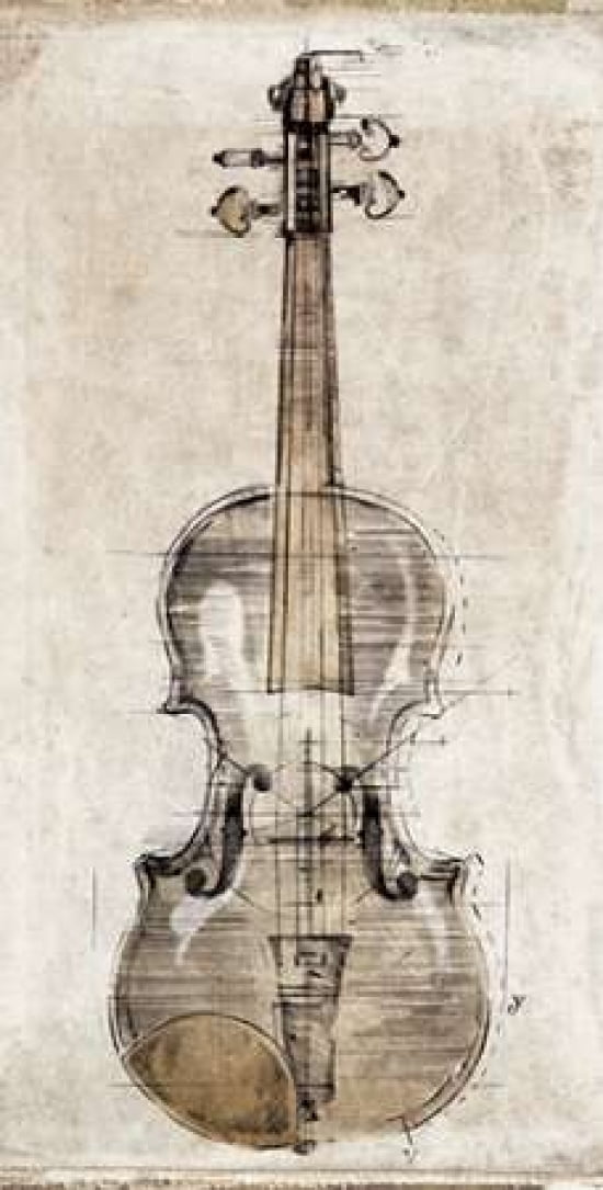 Violin Study-Front Canvas Art - Symposium Design (12 x 18)