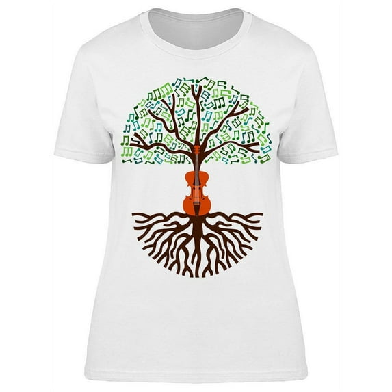 Violin Tree T-Shirt Women -Image by Shutterstock, Female x-Large