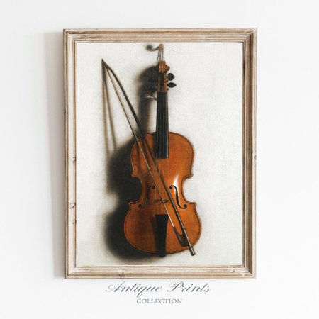 Violin Vintage Wall Art, Musical Instrument, Antique Musician Print, Music Room Decor, Home Decor #1162, 12x18 UNFRAMED