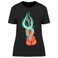 thumbnail image 1 of Violin With Musical Notes T-Shirt Women -Image by Shutterstock, Female Small, 1 of 2