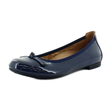 Vionic Amorie Women's Flats Navy Crinkle Patent Size 6.5 N