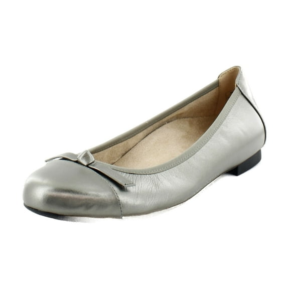 Vionic Women's Lynx Amorie Ballet Flats Pewter Metallic Tumbled 6N