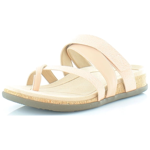 Vionic Anelle Women's Sandals & Flip Flops Peach Patent Lizard Print Size 11 W