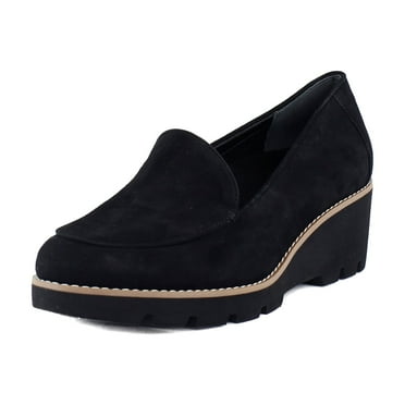 Vionic Women's Black Suede Ava Wedge Loafer 11W