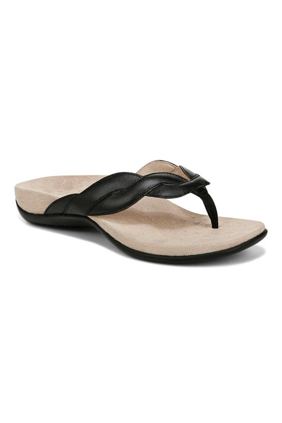 Women's Bella Braid Flip Flop Sandal Black 11M